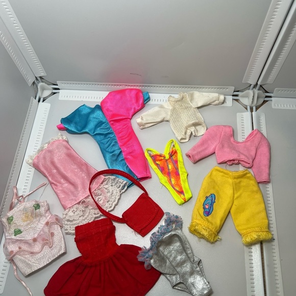 Vintage Mattel Barbie Clothes Mixed Lot Sweetheart Dress, Red Purse, - Picture 1 of 5